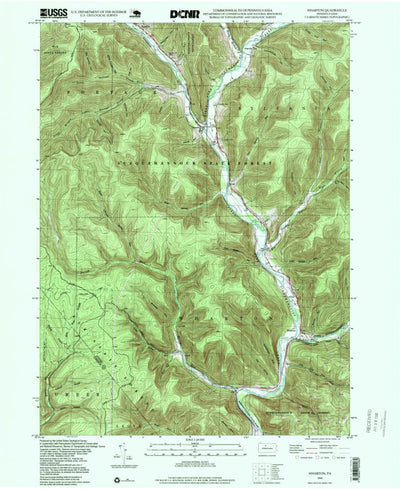 United States Geological Survey Wharton, PA (1994, 24000-Scale) digital map