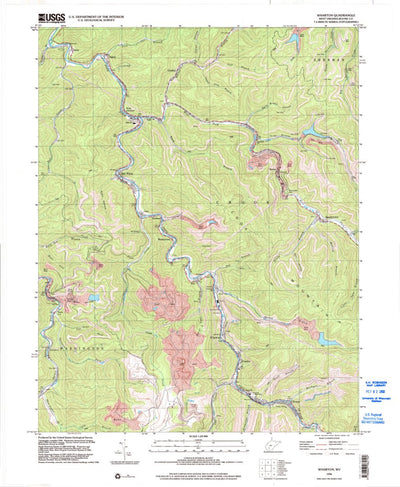 United States Geological Survey Wharton, WV (1996, 24000-Scale) digital map