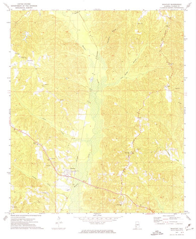 United States Geological Survey Whatley, AL (1972, 24000-Scale) digital map