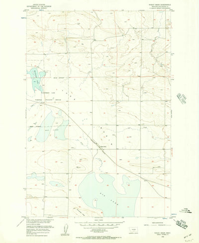 United States Geological Survey Wheat Basin, MT (1956, 24000-Scale) digital map