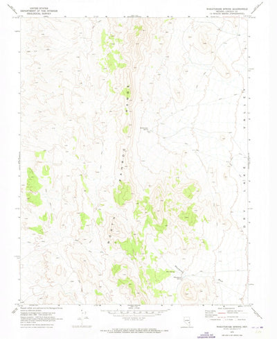 United States Geological Survey Wheatgrass Spring, NV (1970, 24000-Scale) digital map
