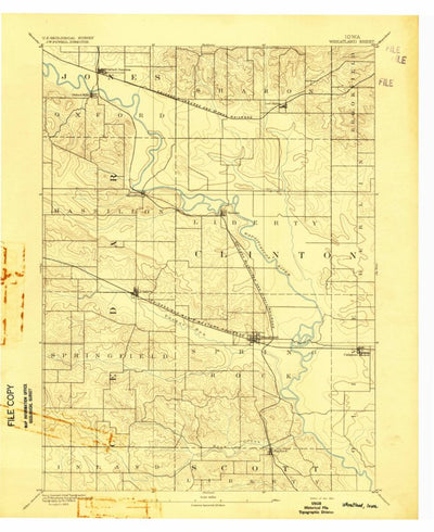 United States Geological Survey Wheatland, IA (1894, 62500-Scale) digital map