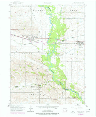 United States Geological Survey Wheatland, IA (1953, 24000-Scale) digital map