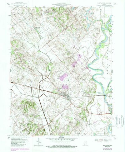 United States Geological Survey Wheatland, IN (1958, 24000-Scale) digital map