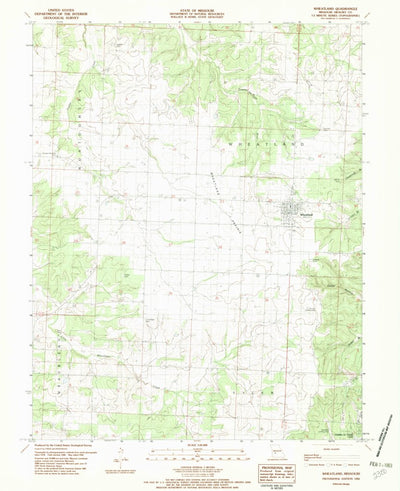 United States Geological Survey Wheatland, MO (1982, 24000-Scale) digital map