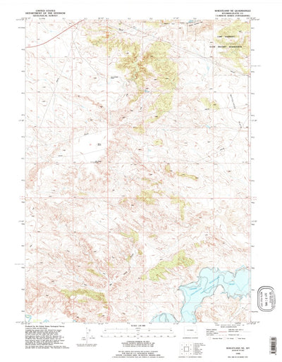 United States Geological Survey Wheatland NE, WY (1990, 24000-Scale) digital map