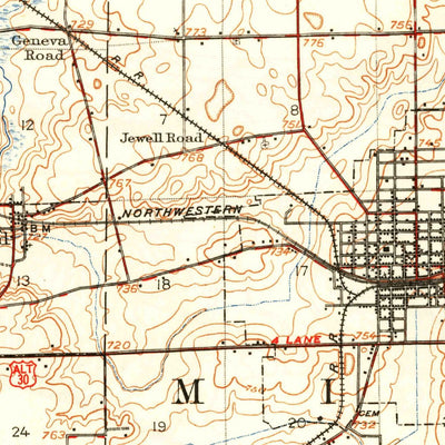 United States Geological Survey Wheaton, IL (1908, 62500-Scale) digital map