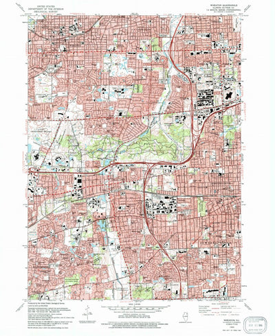 United States Geological Survey Wheaton, IL (1993, 24000-Scale) digital map