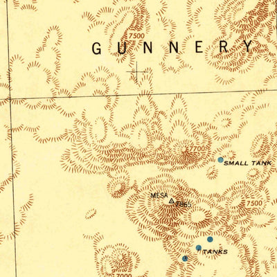 United States Geological Survey Wheelbarrow Peak, NV (1942, 125000-Scale) digital map