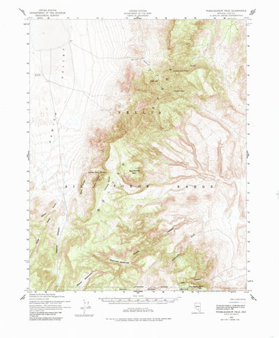 United States Geological Survey Wheelbarrow Peak, NV (1952, 62500-Scale) digital map