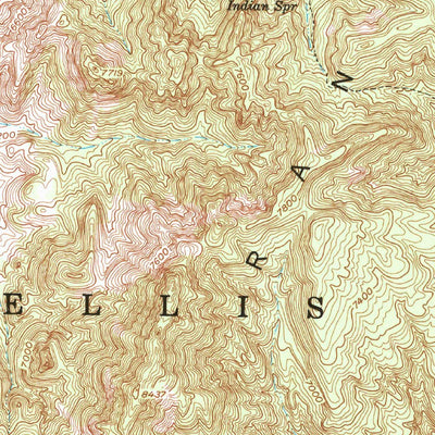 United States Geological Survey Wheelbarrow Peak, NV (1952, 62500-Scale) digital map