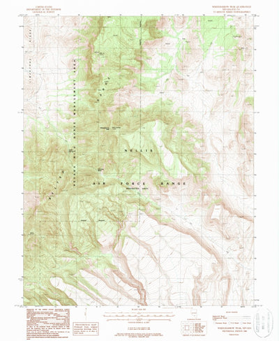 United States Geological Survey Wheelbarrow Peak, NV (1988, 24000-Scale) digital map