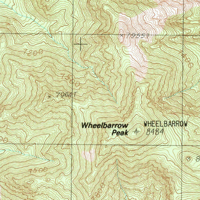 United States Geological Survey Wheelbarrow Peak, NV (1988, 24000-Scale) digital map