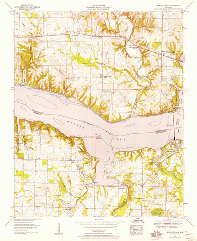 United States Geological Survey Wheeler Dam, AL (1952, 24000-Scale) digital map