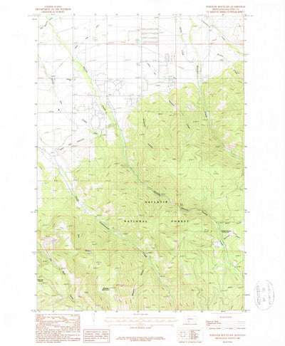 United States Geological Survey Wheeler Mountain, MT (1987, 24000-Scale) digital map