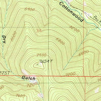 United States Geological Survey Wheeler Mountain, MT (1987, 24000-Scale) digital map