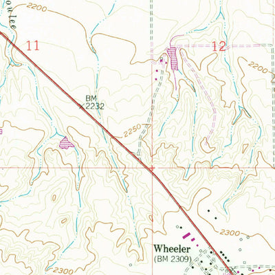 United States Geological Survey Wheeler, MT (1958, 24000-Scale) digital map
