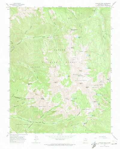 United States Geological Survey Wheeler Peak, NM (1963, 24000-Scale) digital map