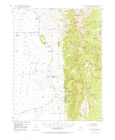 United States Geological Survey Wheeler Peak, NV (1948, 62500-Scale) digital map