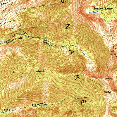 United States Geological Survey Wheeler Peak, NV (1950, 62500-Scale) digital map
