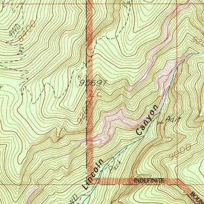 United States Geological Survey Wheeler Peak, NV (1990, 24000-Scale) digital map