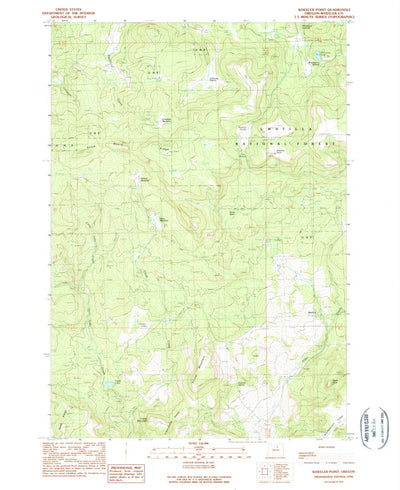United States Geological Survey Wheeler Point, OR (1990, 24000-Scale) digital map