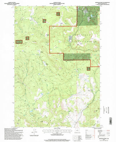 United States Geological Survey Wheeler Point, OR (1995, 24000-Scale) digital map