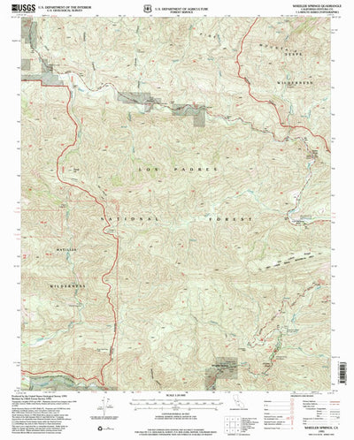 United States Geological Survey Wheeler Springs, CA (1995, 24000-Scale) digital map