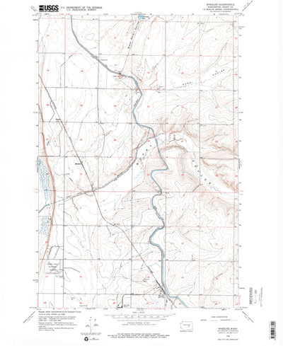 United States Geological Survey Wheeler, WA (1956, 24000-Scale) digital map