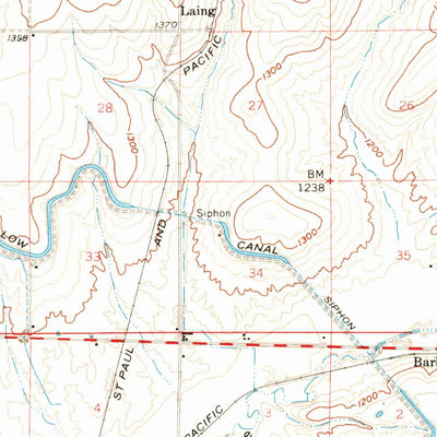 United States Geological Survey Wheeler, WA (1956, 62500-Scale) digital map