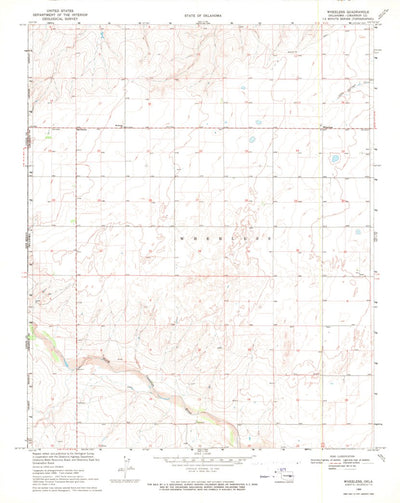 United States Geological Survey Wheeless, OK (1969, 24000-Scale) digital map