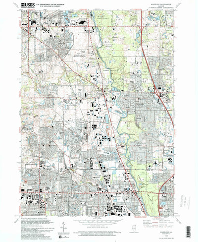 United States Geological Survey Wheeling, IL (1993, 24000-Scale) digital map