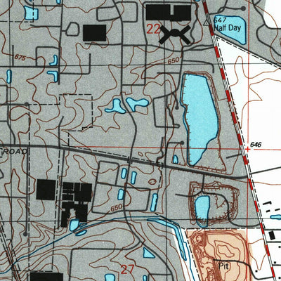 United States Geological Survey Wheeling, IL (1998, 24000-Scale) digital map