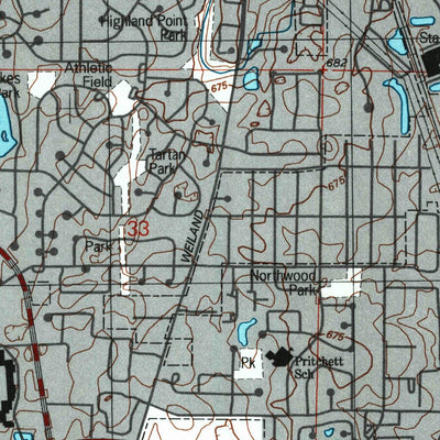 United States Geological Survey Wheeling, IL (1998, 24000-Scale) digital map