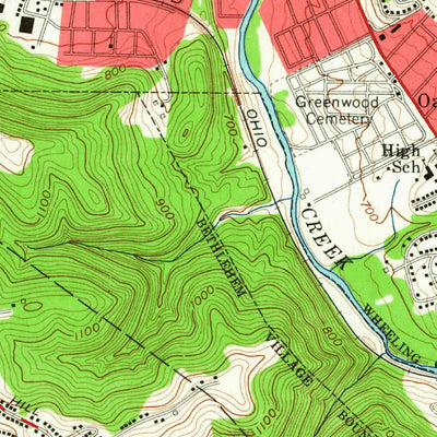 United States Geological Survey Wheeling, WV-OH (1956, 24000-Scale) digital map