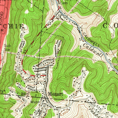 United States Geological Survey Wheeling, WV-OH (1956, 24000-Scale) digital map