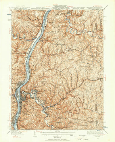 United States Geological Survey Wheeling, WV-OH-PA (1935, 62500-Scale) digital map