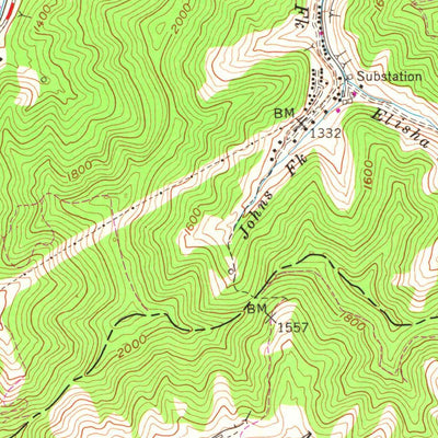 United States Geological Survey Wheelwright, KY (1954, 24000-Scale) digital map