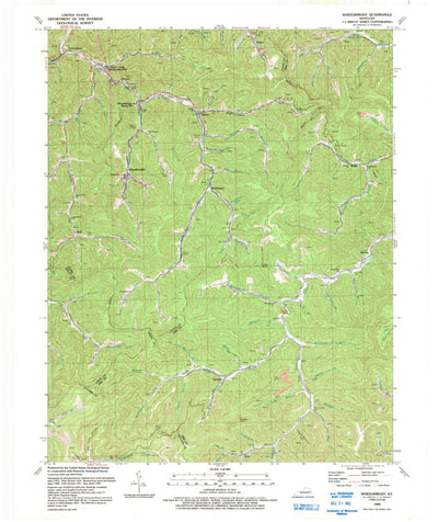 United States Geological Survey Wheelwright, KY (1992, 24000-Scale) digital map