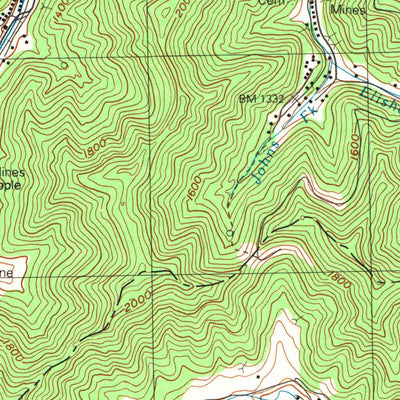 United States Geological Survey Wheelwright, KY (1992, 24000-Scale) digital map