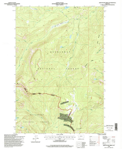 United States Geological Survey Whetstone Ridge, MT (1996, 24000-Scale) digital map