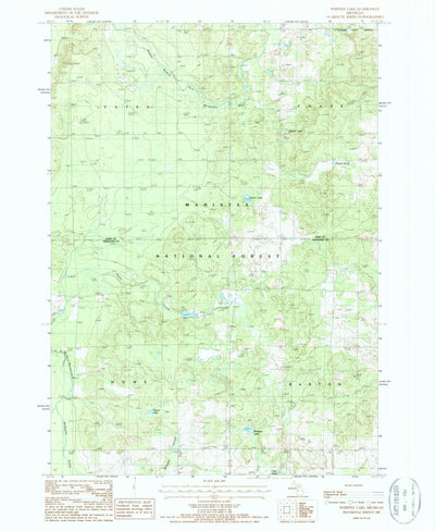 United States Geological Survey Whipple Lake, MI (1987, 24000-Scale) digital map