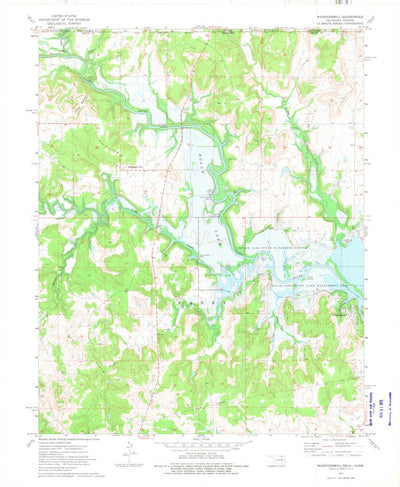 United States Geological Survey Whippoorwill, OK-KS (1973, 24000-Scale) digital map