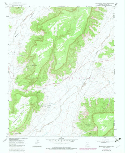 United States Geological Survey Whippoorwill Spring, AZ (1967, 24000-Scale) digital map