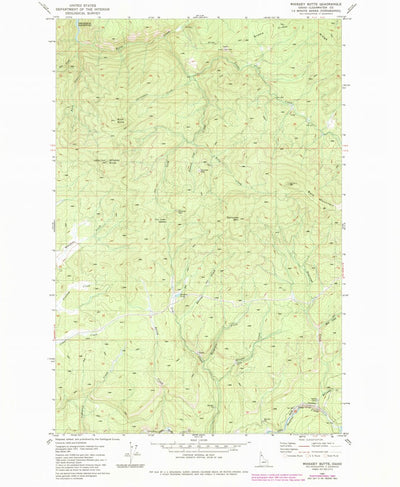 United States Geological Survey Whiskey Butte, ID (1981, 24000-Scale) digital map