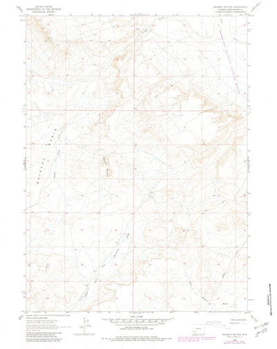 United States Geological Survey Whiskey Buttes, WY (1963, 24000-Scale) digital map