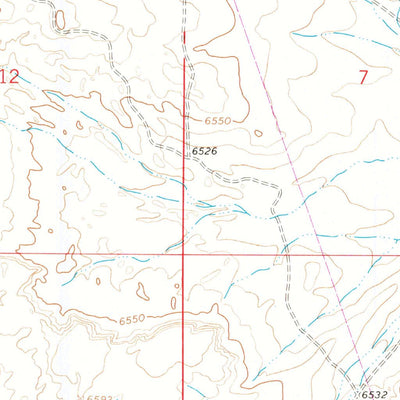 United States Geological Survey Whiskey Buttes, WY (1963, 24000-Scale) digital map