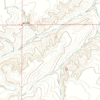 United States Geological Survey Whiskey Buttes, WY (1963, 24000-Scale) digital map