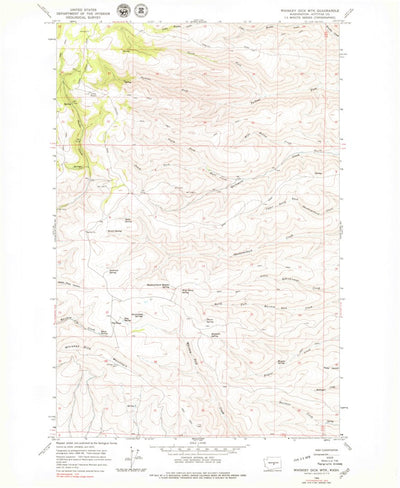 United States Geological Survey Whiskey Dick Mountain, WA (1966, 24000-Scale) digital map
