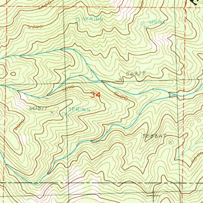 United States Geological Survey Whiskey Mountain, OR (1990, 24000-Scale) digital map